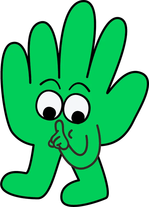 Secret Stash green hand character